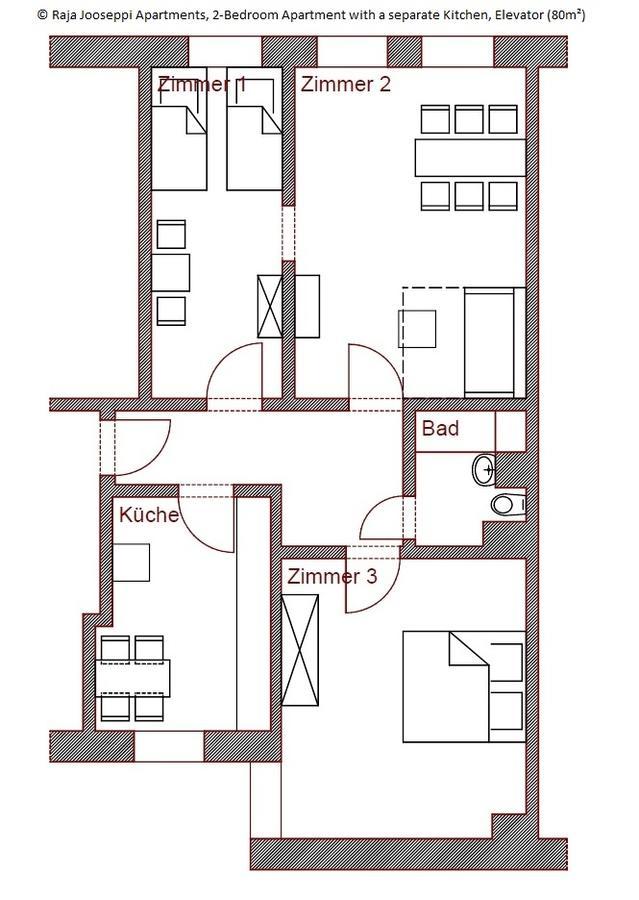 Raja Jooseppi Apartments 베를린 객실 사진